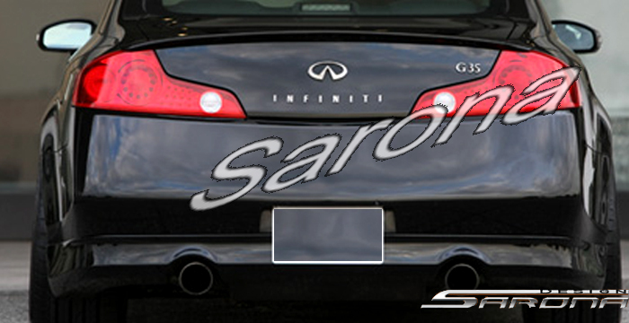 Custom Infiniti G35 Coupe Trunk Wing  (2003 - 2007) - $279.00 (Manufacturer Sarona, Part #IF-032-TW)